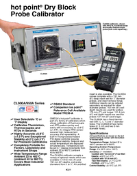 Thumbnail of document Data Sheet - CL900A Hot Point Dry Block Probe Calibrator With RS232 Output
